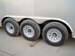 8.5x32 Silver Enclosed Car Hauler Trailer With Ramp and side door (3) 7K Axles 21k GVWR - Image 17