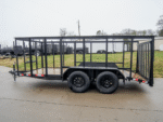 6.4x14 Dovetail Utility Trailer with 4ft Rails (2) 3500lb Axles - Image 3