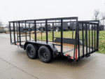 6.4x14 Dovetail Utility Trailer with 4ft Rails (2) 3500lb Axles - Image 4