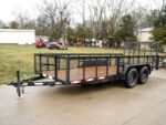 6.4x16 Straight Deck Utility Trailer with 2ft Mesh Sides Tall Gate 7K GVWR