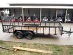 6.4x16 Straight Deck Utility Trailer with 2ft Mesh Sides Tall Gate 7K GVWR - Image 8
