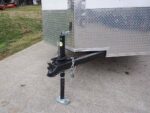 6' X 12' White Enclosed V-Nose Trailer with Diamond Plate Floor Storage - Image 9