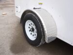 6' X 12' White Enclosed V-Nose Trailer with Diamond Plate Floor Storage - Image 12
