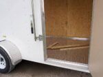 6' X 12' White Enclosed V-Nose Trailer with Diamond Plate Floor Storage - Image 21