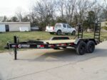 7x14 IBeam Equipment Trailer (2) 7K Axles with Stand-Up Ramps 14K GVWR - Image 3