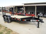 7x14 IBeam Equipment Trailer (2) 7K Axles with Stand-Up Ramps 14K GVWR