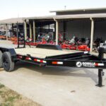 7x14 IBeam Equipment Trailer (2) 7K Axles with Stand-Up Ramps 14K GVWR