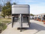 24ft Charcoal Gooseneck Livestock Trailer (2) 7K Axles - Image 6