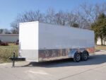 Enclosed Trailer Custom 7'x18' White Tandem Axle with Ramp and E-Tracks Storage - Image 2