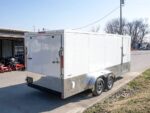 Enclosed Trailer Custom 7'x18' White Tandem Axle with Ramp and E-Tracks Storage - Image 6