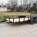 6.4x16 Tube Top Dovetail Utility Trailer (2) 3,500lb Axles 7K GVWR