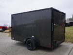 7x12 Enclosed Trailer Charcoal V-Nose Blackout Package 3,500lb Axle Storage - Image 5