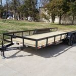 7x18 Straight Deck Utility Trailer (2) 3,500lb Axles - No Gate