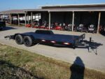 7x18 Steel Floor Car Hauler (2) 3500lb Axle w/ Brake and Ramps - Image 9