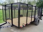 6.4x12 Dovetail Utility Trailer with 4ft Mesh Sides 3,500lb Axle - Image 11