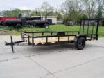 5x14 Straight Deck Utility Trailer Tall Gate 3,500lb Axle