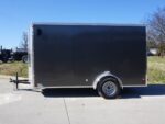 Enclosed Trailer 6' X 12' Charcoal- V-Nose 3,500 lb. Axle Storage - Image 3