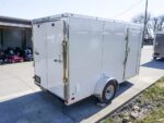 Enclosed Trailer 6' X 12' White V-Nose 3,500 lb. Axle Polycore Side Storage - Image 7