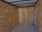 Enclosed Trailer 6' X 12' White V-Nose 3,500 lb. Axle Polycore Side Storage - Image 14