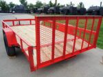 6.4x12 Powder Coated Dovetail Utility Trailer With Gate 3500lb Axle - Image 17