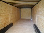 8.5x32 Black Enclosed Car Hauler Trailer With Ramp and Side Door (3) 7K Axles 21k GVWR - Image 17