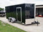 7x16 Black V-Nose Enclosed Storage Trailer (2) 3,500lb Axles - Image 2