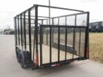 6.4x14 Powder Coated Straight Deck Utility Trailer 6ft Mesh Side Slide Up Gate - Image 6