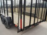 6.4x14 Powder Coated Straight Deck Utility Trailer 6ft Mesh Side Slide Up Gate - Image 15
