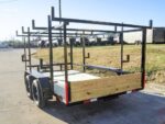 6.4x12 Straight Deck Utility Trailer 4.5ft Ladder Racks (2) 3,500lb Axles - Image 5