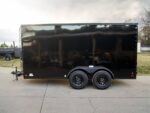 7x14 Black V-Nose Enclosed Trailer Blkout Pkg (2) 3,500lb Axles Elec Pkg - Image 6