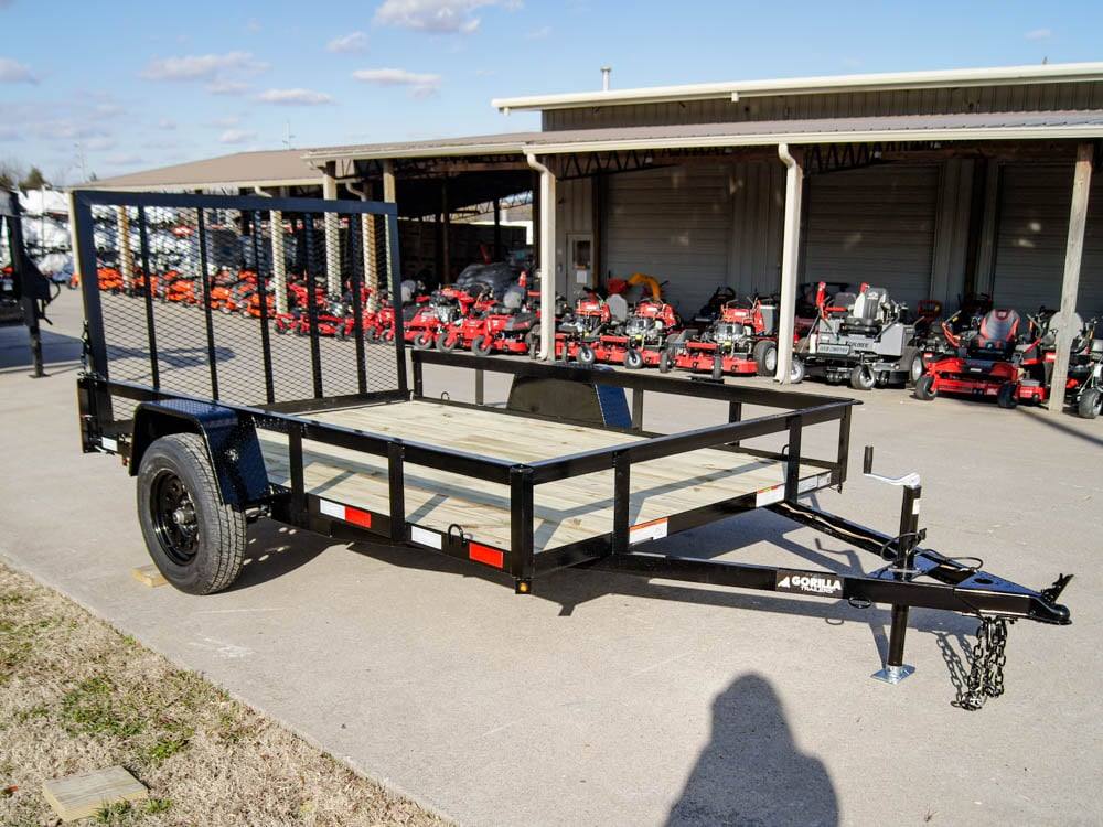 dsc05522_1_3.jpg 7x10 Powder Coated Straight Deck Utility Trailer 3,500lb Axles Tall Gate - Image 1