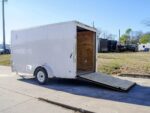 6x12 Flat Nose White Enclosed Trailer 3,500lb Axle - Image 10