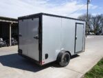 7x12 Enclosed Trailer Silver V-Nose Blackout Package 3,500lb Axle Storage - Image 7