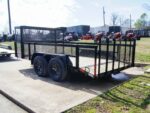 7x14 Powder Coated Dovetail Utility Trailer Stacked Baskets (2) 3,500lb Axles - Image 5
