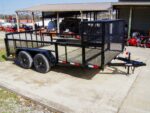 7x14 Powder Coated Dovetail Utility Trailer Stacked Baskets (2) 3,500lb Axles