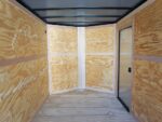 7x16 Enclosed Trailer Black V-Nose Blackout Pkg Tandem Axle Storage - Image 16