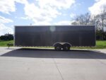 8.5x28 Custom Charcoal Flat Nose Enclosed Trailer (2) 5200 Axles Storage - Image 5