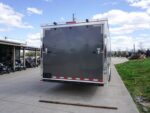 8.5x28 Custom Charcoal Flat Nose Enclosed Trailer (2) 5200 Axles Storage - Image 7