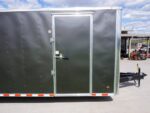 8.5x28 Custom Charcoal Flat Nose Enclosed Trailer (2) 5200 Axles Storage - Image 13