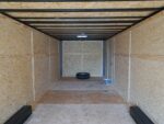8.5x28 Custom Charcoal Flat Nose Enclosed Trailer (2) 5200 Axles Storage - Image 19