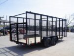 6.4x18 Debris Junk Trash Removal Trailer 6ft Mesh Barn Door Gates (2) 3500lb Axles 7K Gvwr - Image 6