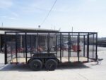 6.4x18 Debris Junk Trash Removal Trailer 6ft Mesh Barn Door Gates (2) 3500lb Axles 7K Gvwr - Image 7