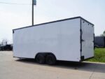 8.5x20 White V-Nose Enclosed Trailer with Blackout (2) 3,500lb Axles - Image 4