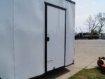 8.5x20 White V-Nose Enclosed Trailer with Blackout (2) 3,500lb Axles - Image 11