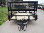 6.4x14 Powder Coated Dovetail Utility Trailer with Elevated Basket (2) 3500lb Axles - Image 2