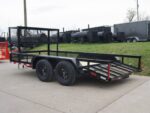 6.4x14 Powder Coated Dovetail Utility Trailer with Elevated Basket (2) 3500lb Axles - Image 4