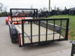 6.4x14 Powder Coated Dovetail Utility Trailer with Elevated Basket (2) 3500lb Axles - Image 5