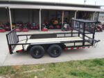 6.4x14 Powder Coated Dovetail Utility Trailer with Elevated Basket (2) 3500lb Axles - Image 6