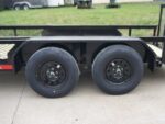 6.4x14 Powder Coated Dovetail Utility Trailer with Elevated Basket (2) 3500lb Axles - Image 13