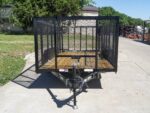 6.4x14 Straight Deck Utility Trailer 4ft Mesh Sides (2) 3500lb Axles - Image 2